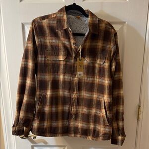 Tailor Vintage Brown Plaid Shirt Jacket